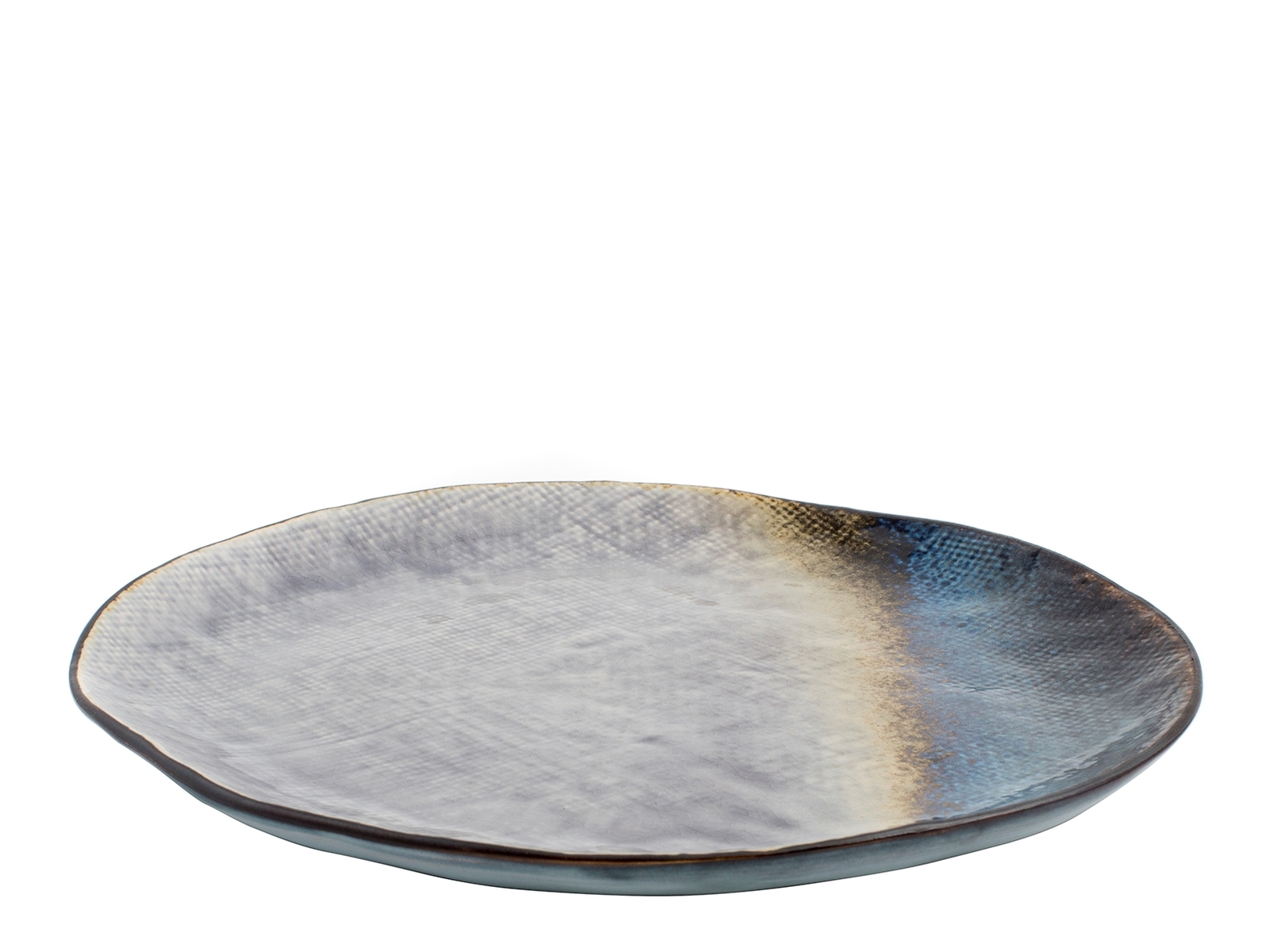 H&H Piatto In Stoneware Crackle - Piano 27Cm