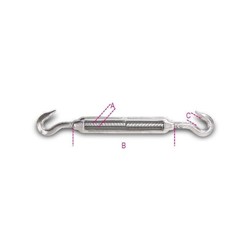 TENDITORI A DUE GANCI INOX M16 8207