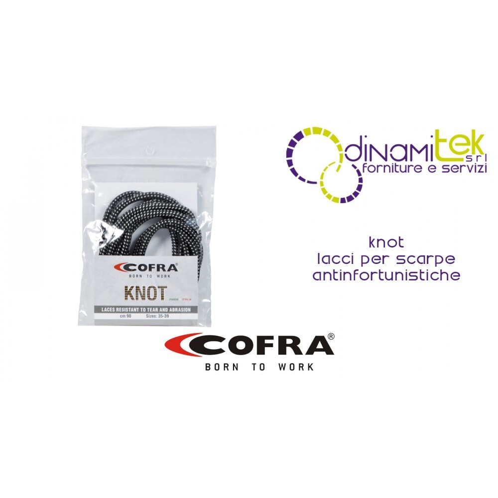 KNOT SIZE 44-47 LACCI RICAMBIO SCARPE ANTINFORTUNISTICHE 130CM COFRA