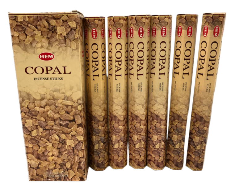 INCENSO COPAL HEM 6 CONFEZIONI DA 20 BASTONCINI 120 INCENSI INDIANI COPALE