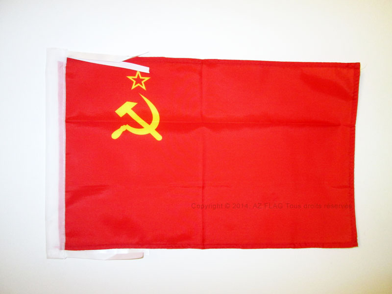 BANDIERA URSS 45x30cm - BANDIERINA ROSSA COMUNISTA - RUSSIA 30 x 45 cm cordicell