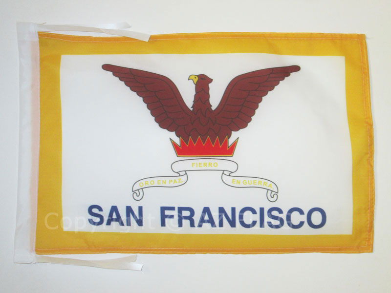 BANDIERA SAN FRANCISCO 45x30cm - BANDIERINA CITTÀ DI SAN FRANCISCO - CALIFORNIA