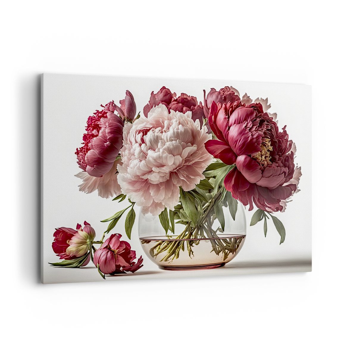 Quadro su Tela 120x80cm Mazzo Di Fiori Vaso Peonie Stampe Immagini Quadri Murale