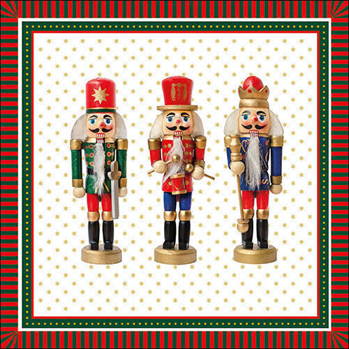 Tovaglioli 33x33 cm Three Nutcrackers conf da 20 pz