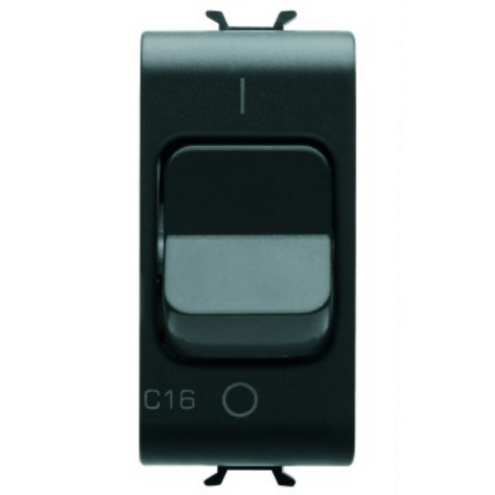 INTERRUTTORE AUTOMATICO MAGNETOTERMICO 1P C16 3KA 230V AC 1M NERO  - GEW GW12463