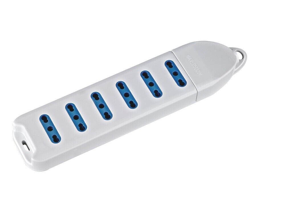 COREL MPSC6B MULTIPRESA 6 POSTI BIPASSO SENZA CAVO 220/250V 2500W BIANCO