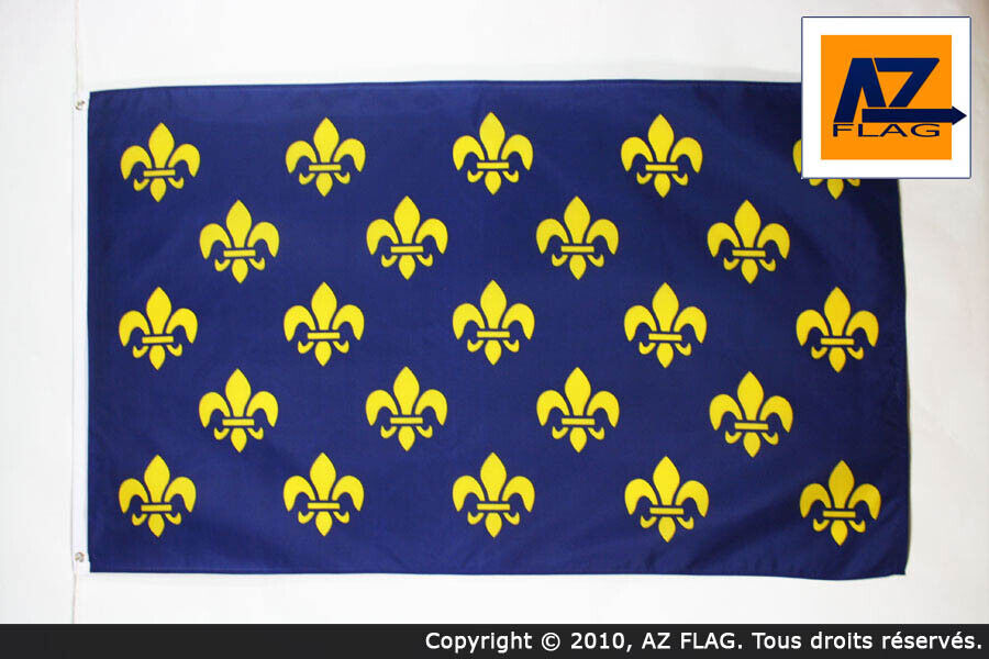 BANDIERA REGNO DI FRANCIA 150x90cm - BANDIERA FIORE DI LIS ORO - REALE FRANCESE
