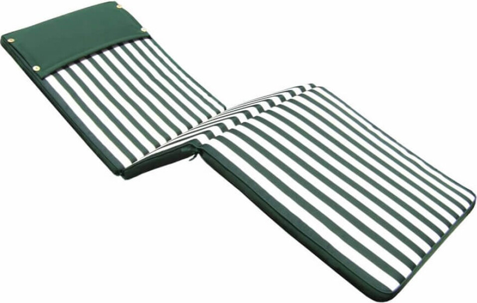 DecHome Cuscino Real Lettino Fantasia Riga in Poliestere cm 194,5x59 Verde
