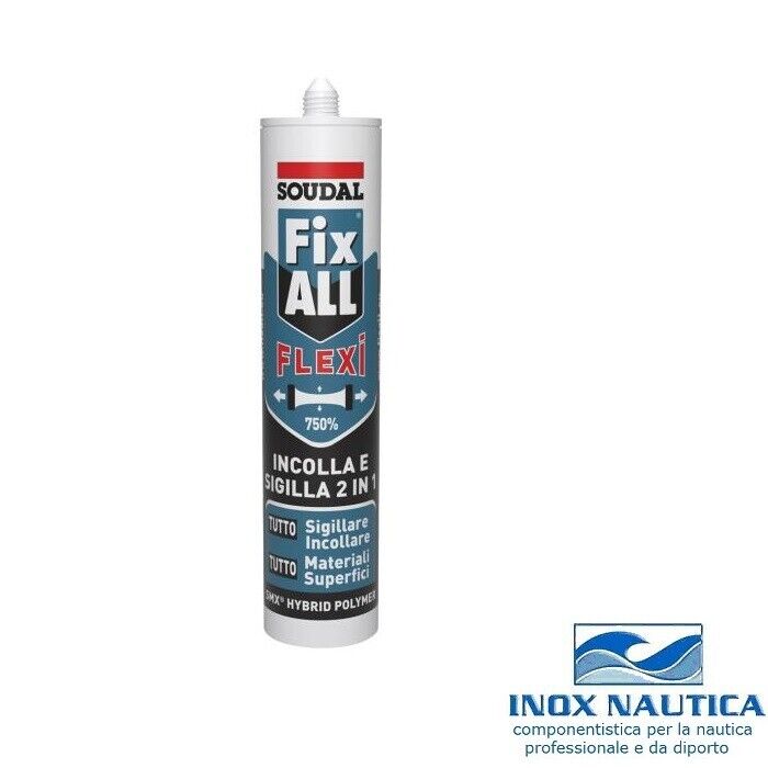 SOUDAL FIX ALL FLEXI ml 290 - ADESIVO SIGILLANTE BIANCO POLIMERICO UNIVERSALE