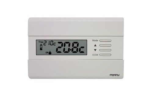 Perry 1TPTE011B termostato a parete alimentazione batterie colore bianco