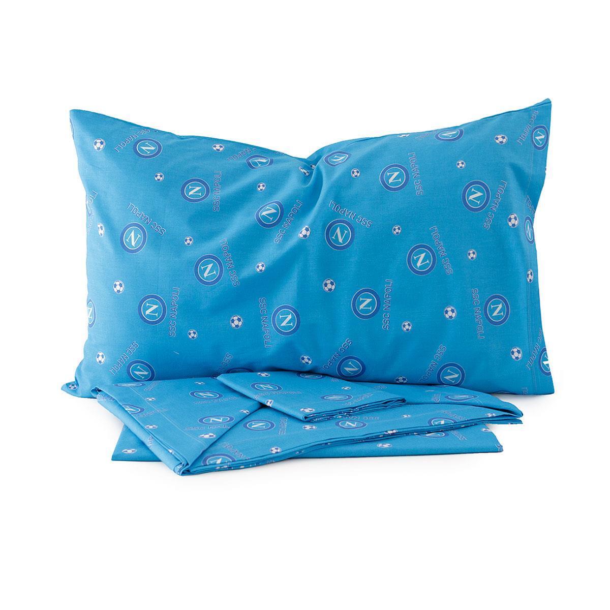 Completo lenzuola SSC Napoli ufficiale Matrimoniale 100% cotone P550