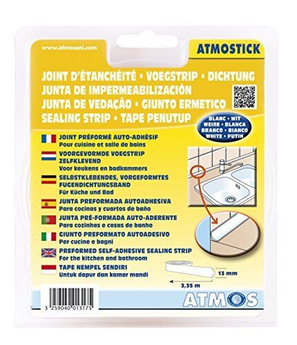 Atmos 2415 Guarnizione Preforme 13 mm x 3, 35 m, Bianco (T4g)