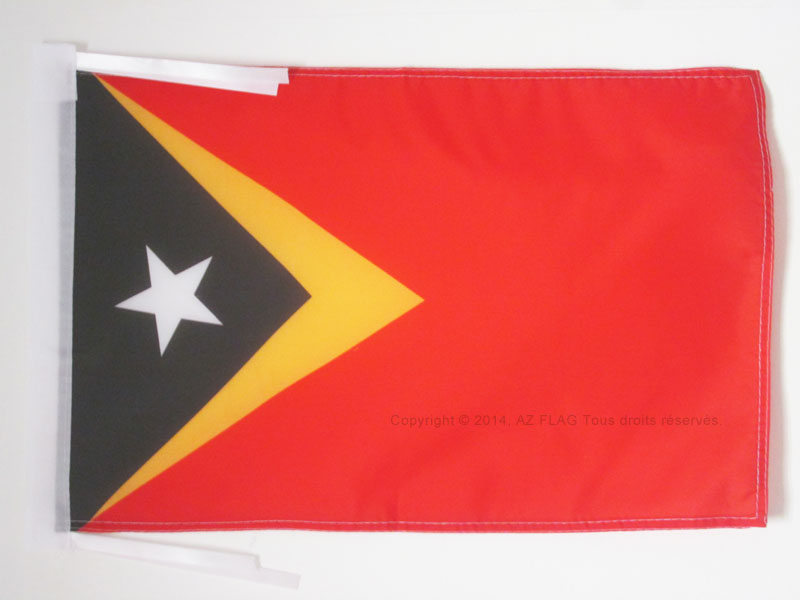 BANDIERA TIMOR EST 45x30cm - BANDIERINA EST-TIMORESE 30 x 45 cm cordicelle - Nuo