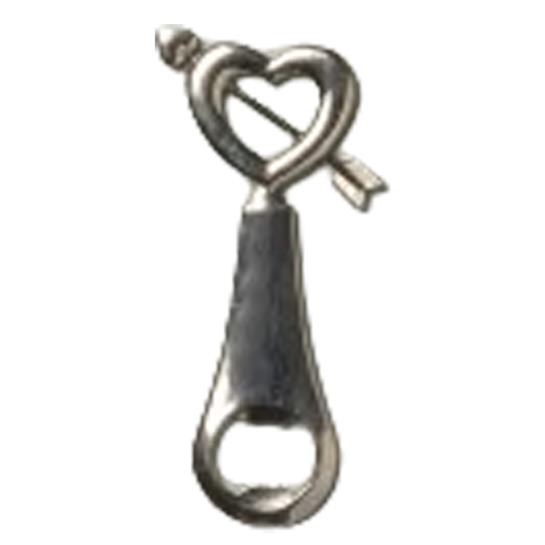 APRIBOTTIGLIA SILVER CUORE FRECCIA IN METALLO 10,2x4,5 CLARALUNA 2024 BOMBONIERA