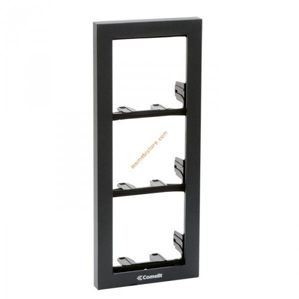 COMELIT 3311/3A - TELAIO 3 MODULI SERIE IKALL CON CORNICE COLOR ANTRACITE