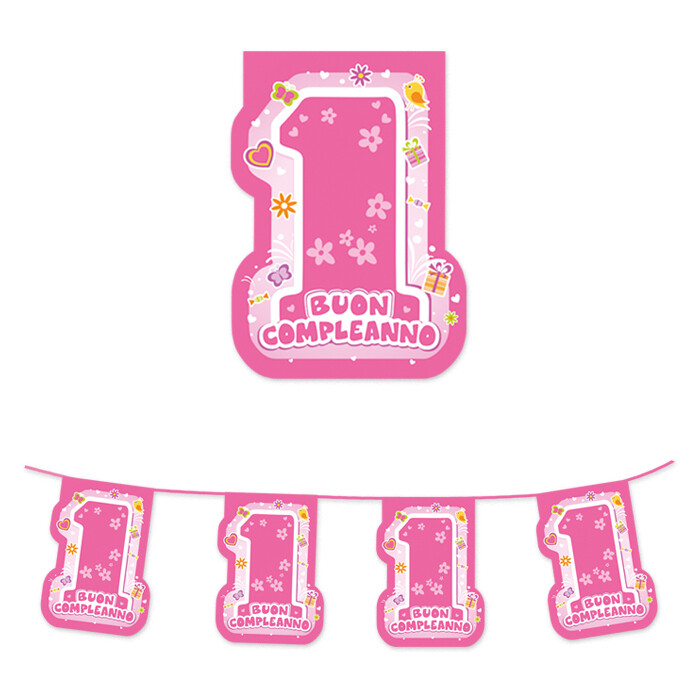 Festone Decorativo Sagomato One Pink 6 mt