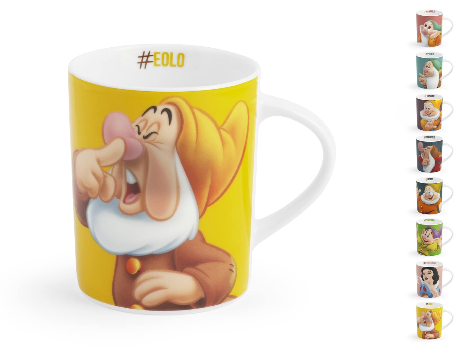 Home Nani Hashtag Set 12 Tazze Mug in Porcellana, cc340, Tazze Colorate e Allegr