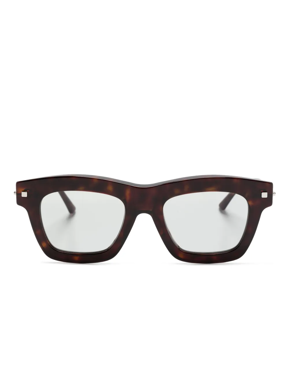 Kuboraum wayfarer-frame sunglasses - Marrone