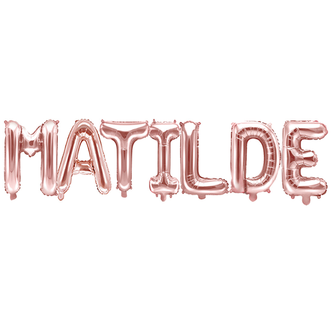 Palloncino FOIL MYLAR ROSA GOLD scritta nome MATILDE 35 cm 0ZHO