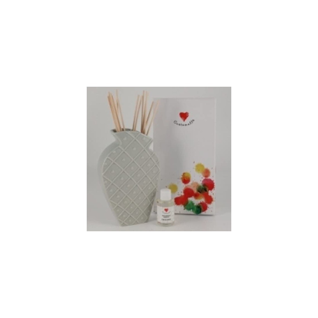 CUOREMATTO VASSETTO PROFUMATORE GRIGIO 11,5xH.19 CM  EMM-D5203-1