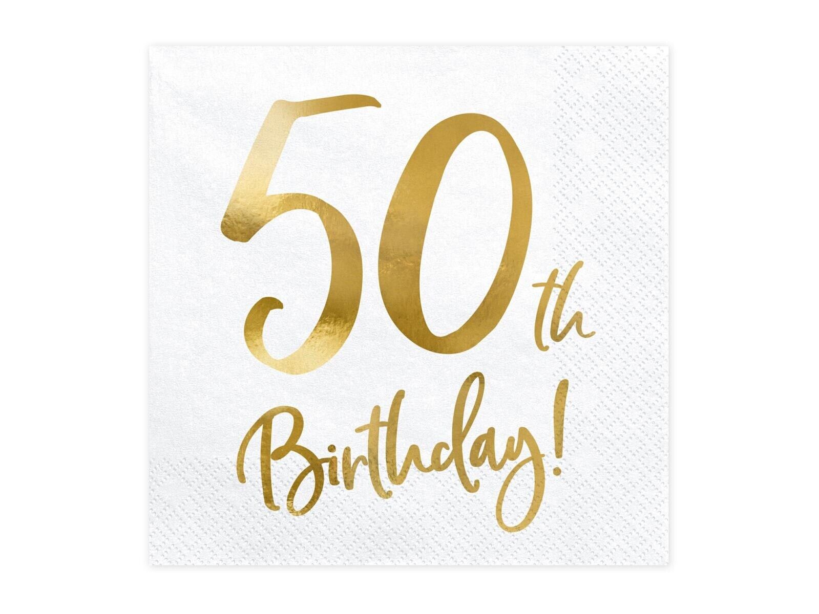 TOVAGLIOLI 33X33 50TH BIRTHDAY ORO 20PZ