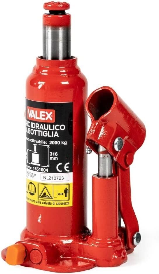CRIC IDRAULICO A BOTTIGLIA 2000KG 2TON 1651004 Valex