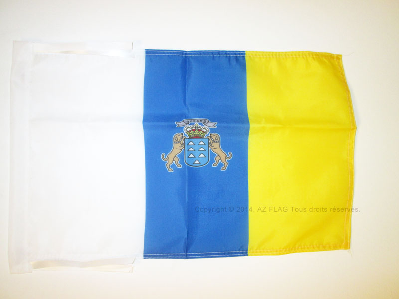 BANDIERA ISOLE CANARIE 45x30cm - BANDIERINA CANARIAS IN SPAGNA 30 x 45 cm cordic