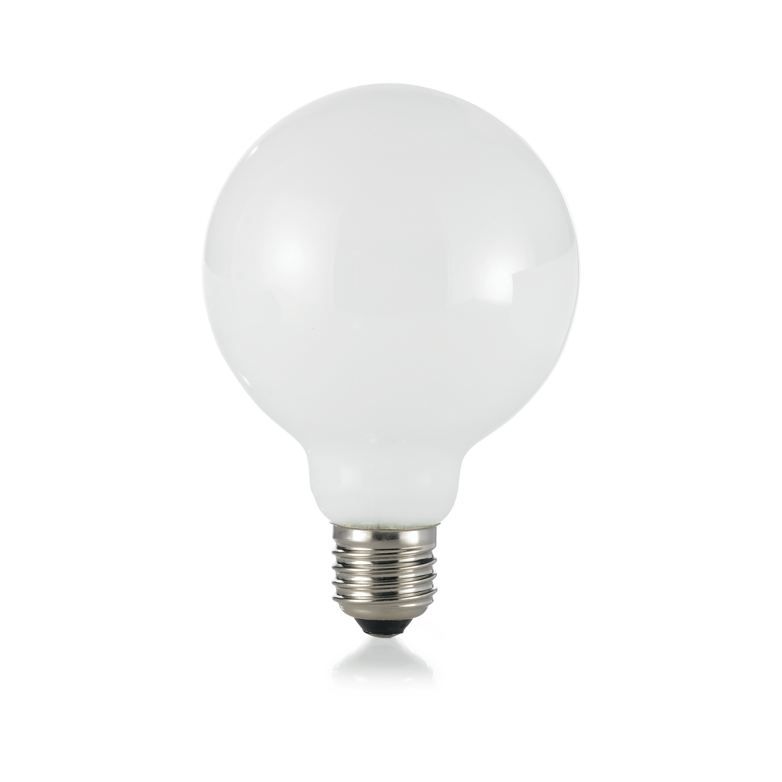 Globo d95 lampadina E27 led 8w vetro bianco luce calda