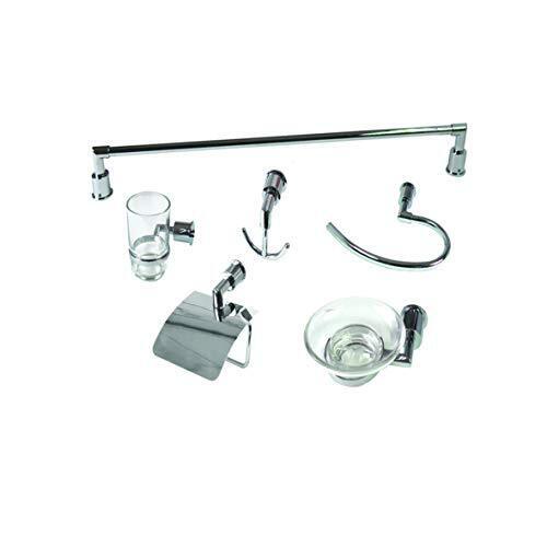 KIPPEN 5700A Accessori da Bagno Serie Steel, Set da 6 PCS (j9Z)