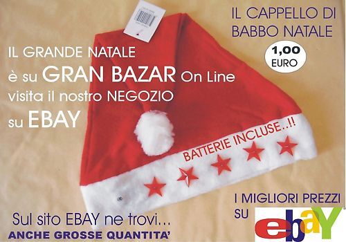 CAPPELLO BABBO NATALE Luminoso Batterie Incluse OMAGGIO
