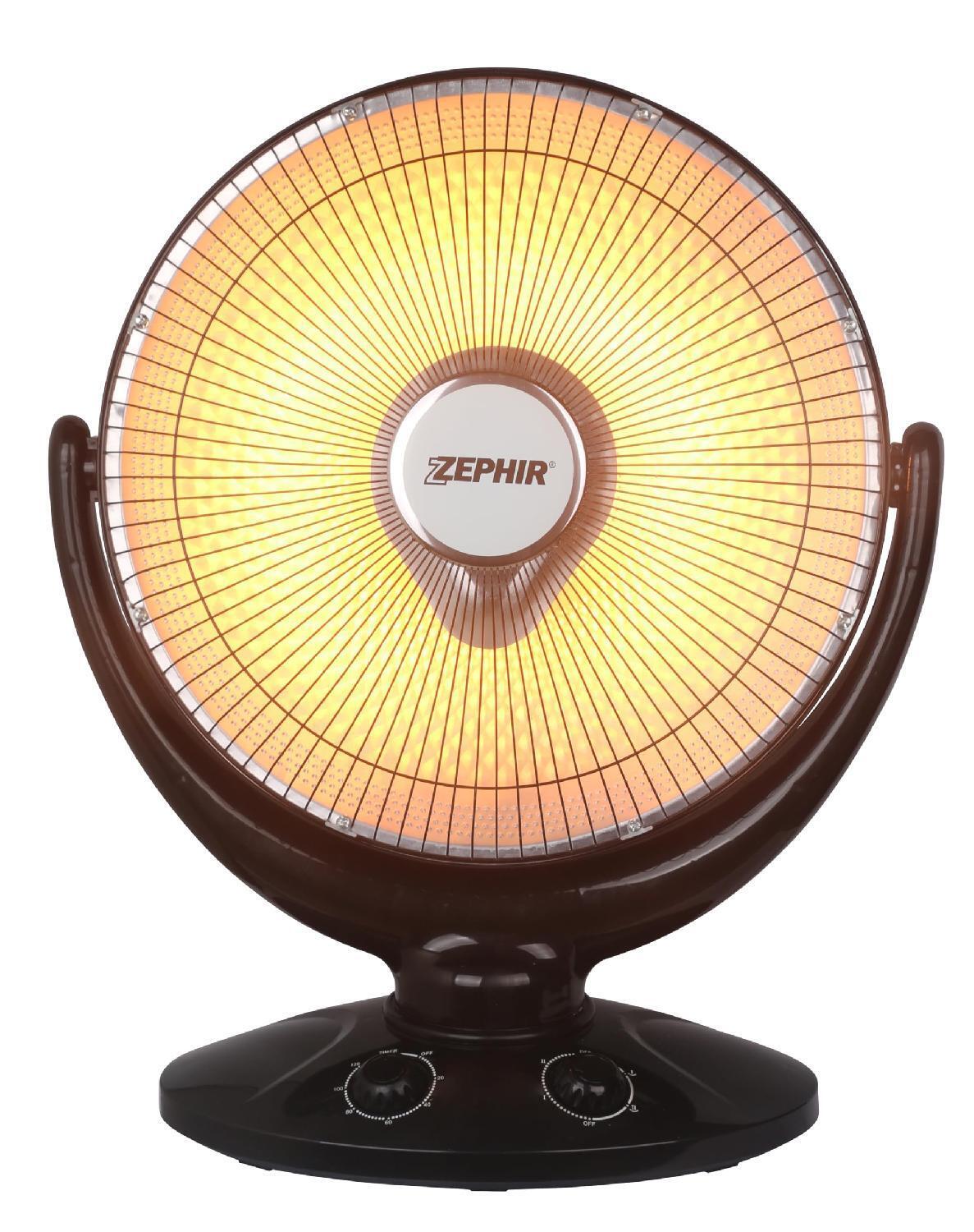 Stufa Elettrica Stufetta al Carbonio Zephir 900 Watt Oscillante Timer ZCRB36