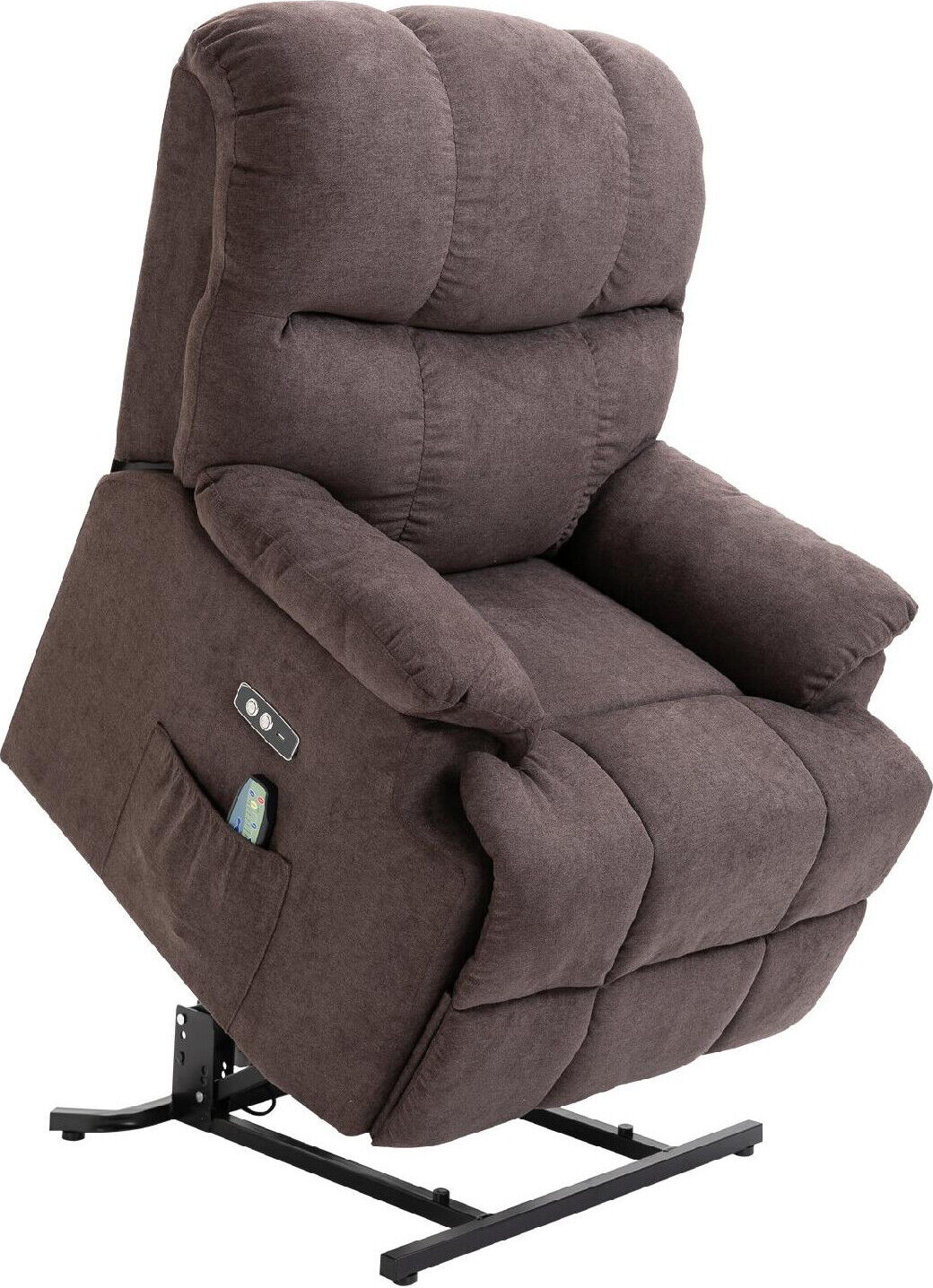 Poltrona Relax Elettrica Alzata Assistita Marrone 80x97x104 DecHome 043V91ek713
