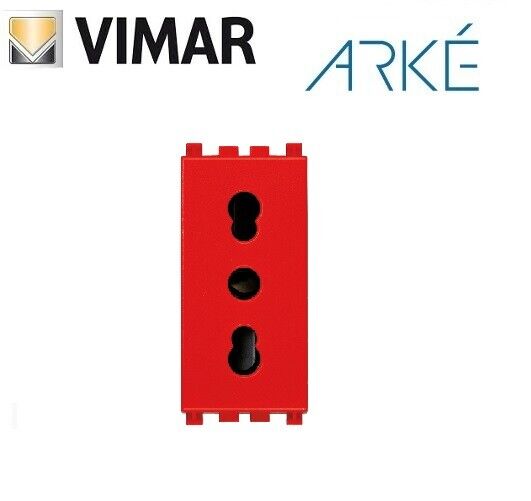 PRESA BIPASSO 19203.R VIMAR ARKE ROSSO