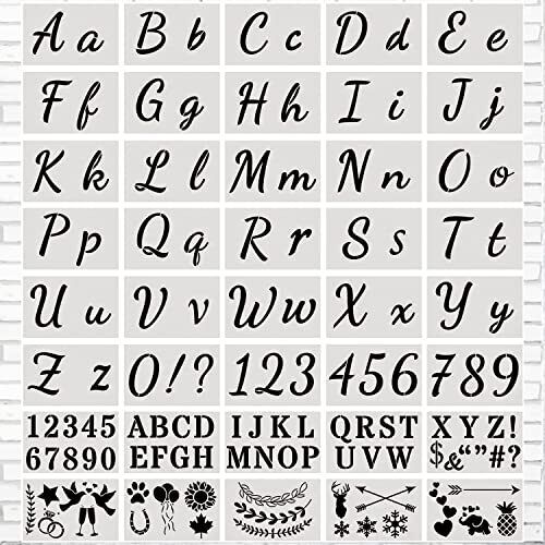 Stencil Lettere Stencil alfabeto Riutilizzabile in Plastica Art Letter (C2T)