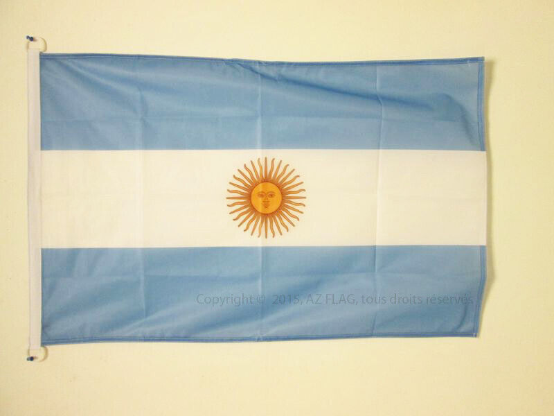 PAVILLON NAUTIQUE ARGENTINE 45x30cm - DRAPEAU DE BATEAU ARGENTIN 30 x 45 cm - Nu