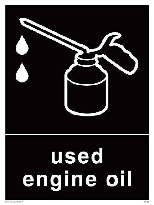 Viking segni ij1426-a3p-3 m recycling-used Engine Oil Sign, 3 mm, in plastica ri