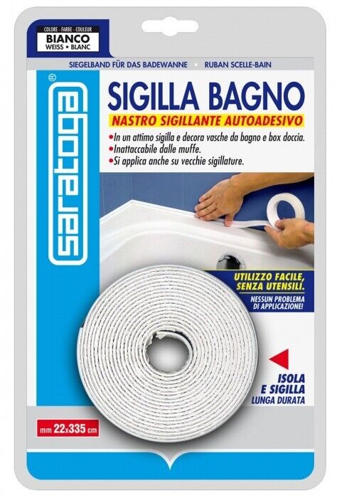 Sigilla Bagno Nastro sigillante autoadesivo per giunzioni tra parete e vasca