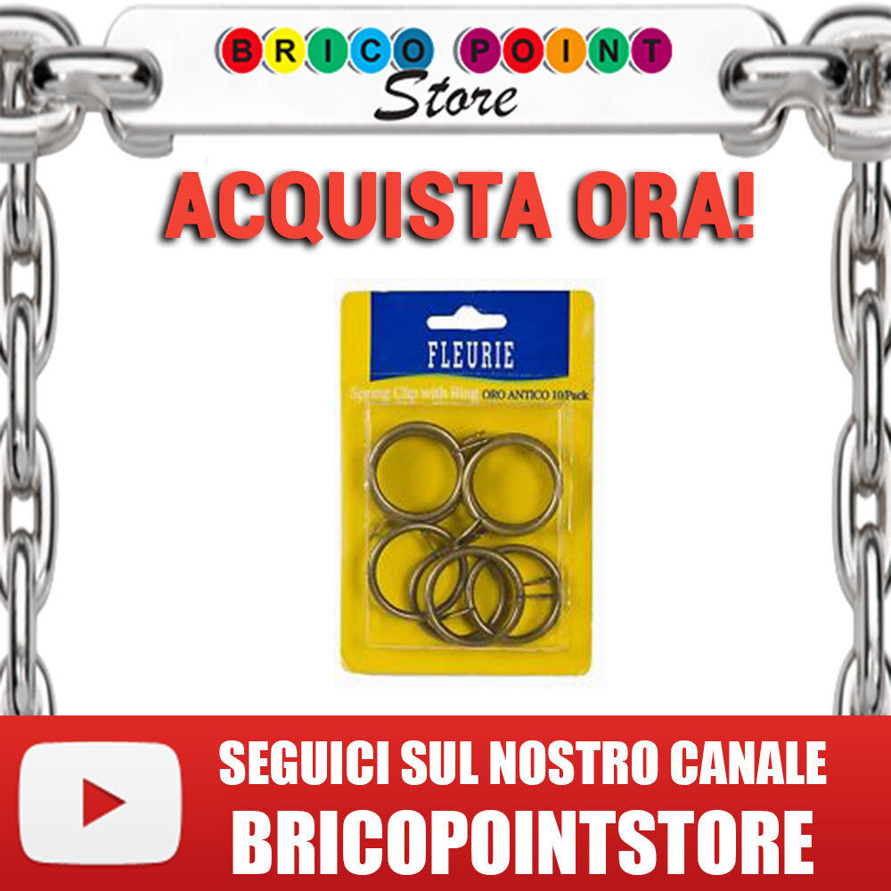 ANELLI SCORRITENDA COLOR ORO ANTICHIZZATO CONFEZIONE 10 PEZZI