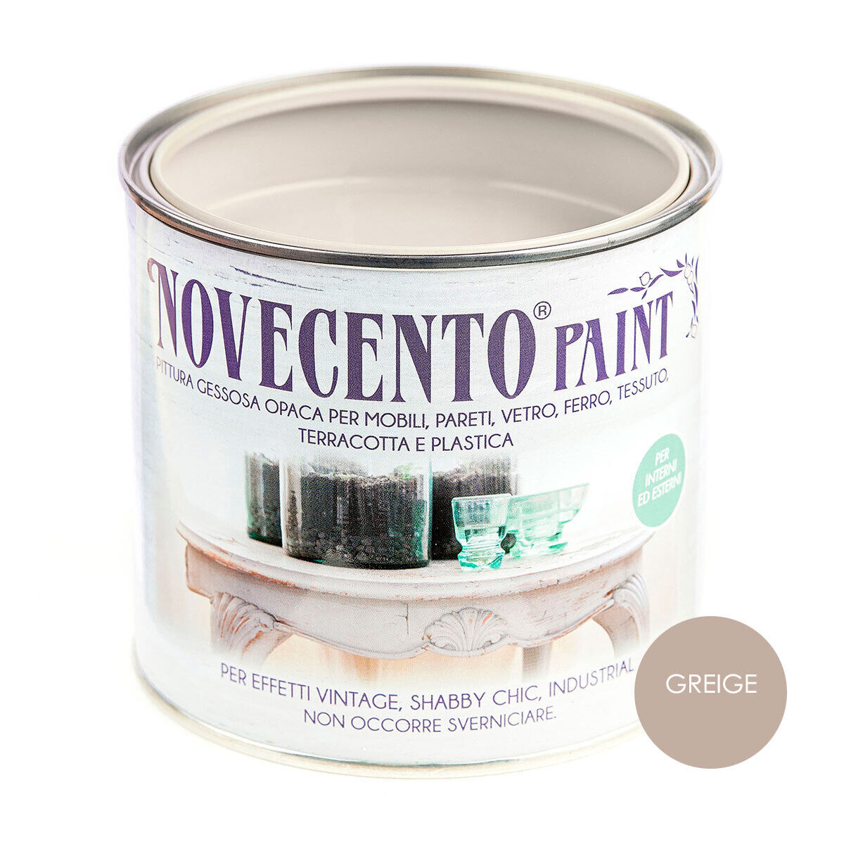 Novecento Paint Tinta Pastello 500ml Greige