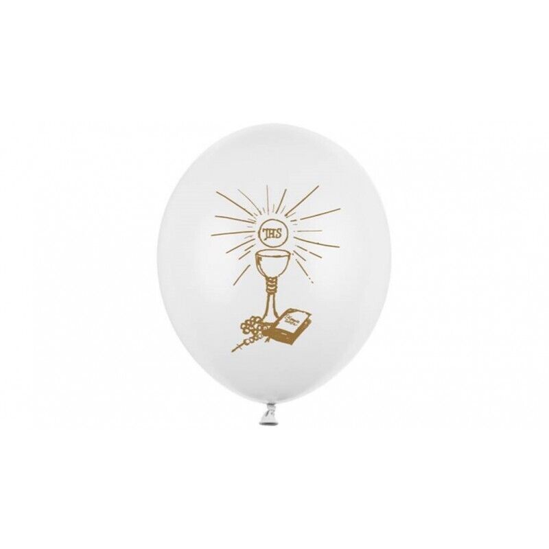 Palloncino lattice Cm. 27 - Prima Comunione calice - Blister 6 pezzi
