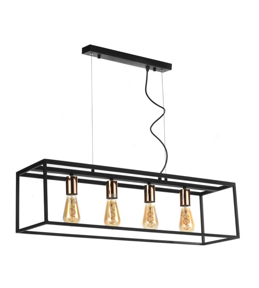 LAMPADA A SOSPENSIONE "FLOKI" IN METALLO NERO, E27