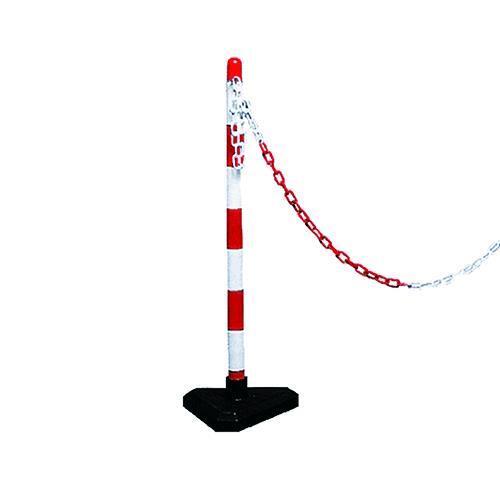 Colonnina Segnaletica Stradale Bicolore Con Base  Cm 90 1 Pz