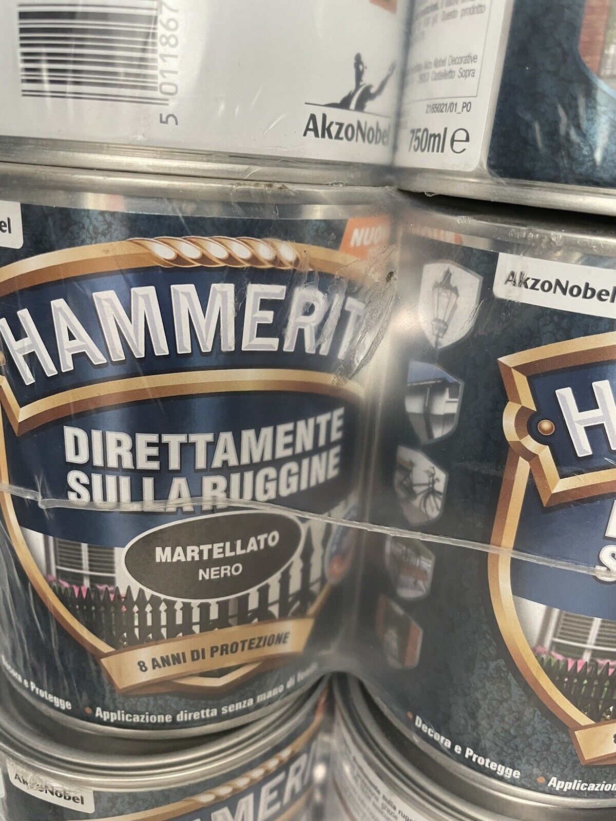 Smalto Direttamente sulla Ruggine, Nero martellato (750 Ml), Hammerite