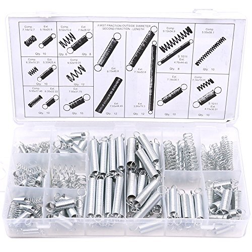 ATUIO Glarks 200Pcs Zinc Plated Extension And Compression Industry Spring (k4H)