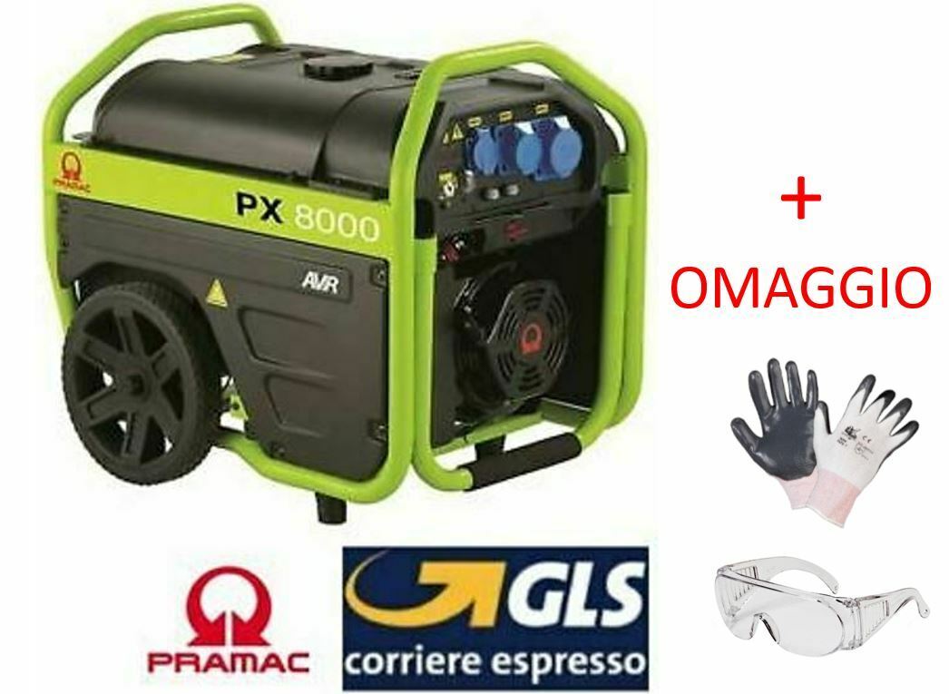 GENERATORE DI CORRENTE PRAMAC PX8000 A BENZINA 5,4KW MONOFASE + OMAGGIO
