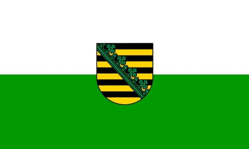 BANDIERA SASSONIA 90x60cm - BANDIERA LAND DI SACHSEN - GERMANIA 60 x 90 cm - Nuo