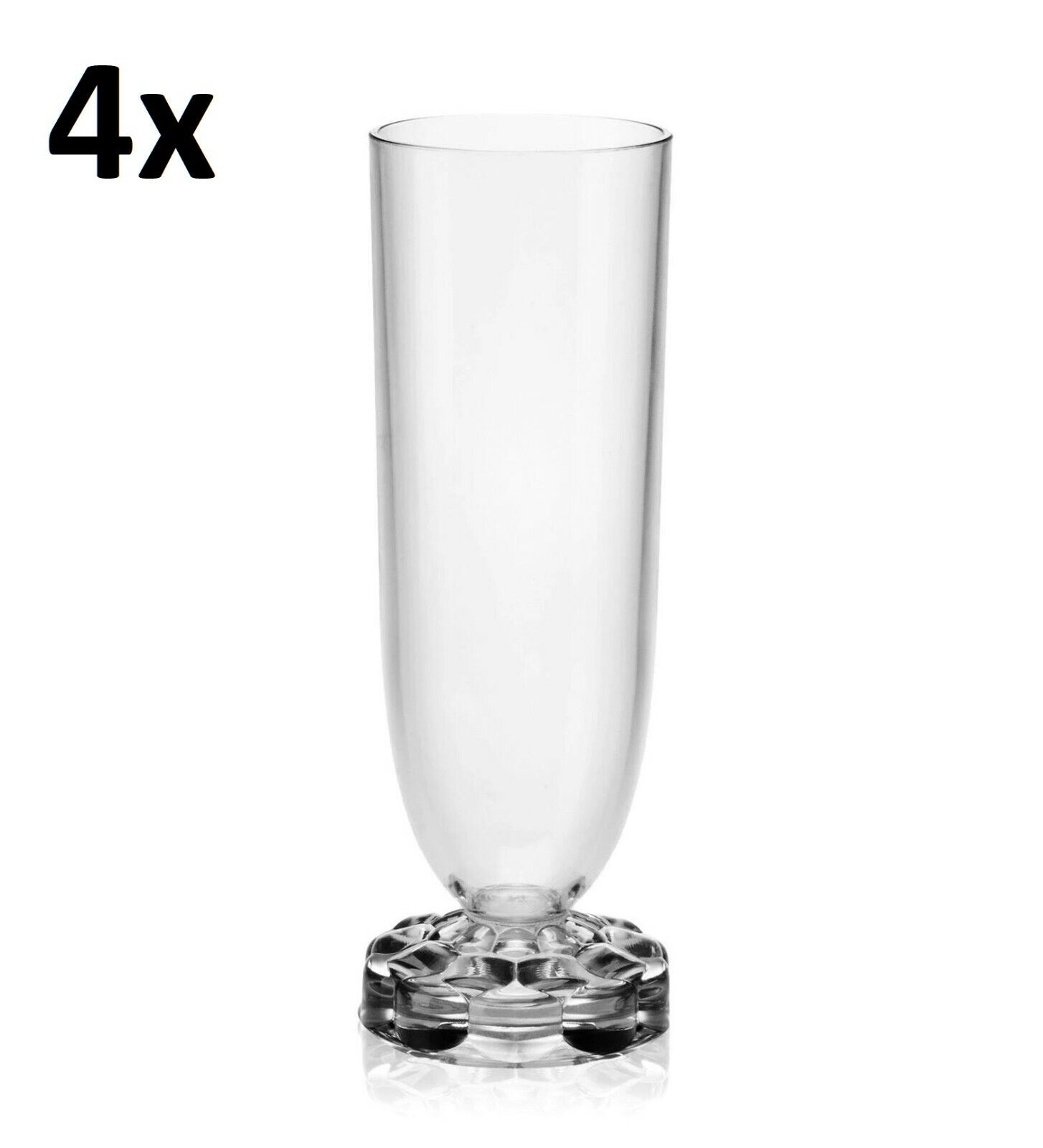 KARTELL JELLIES FAMILY FLUTE BICCHIERI PLASTICA POLICARBONATO SET DA 4 ORIGINALI