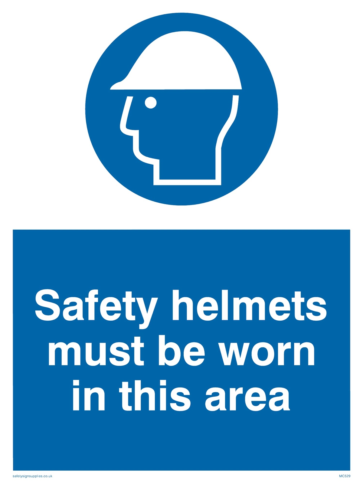 Confezione da 5 – Safety Helmets Must Be Worn In This Area – 150 x 200 mm – A5P