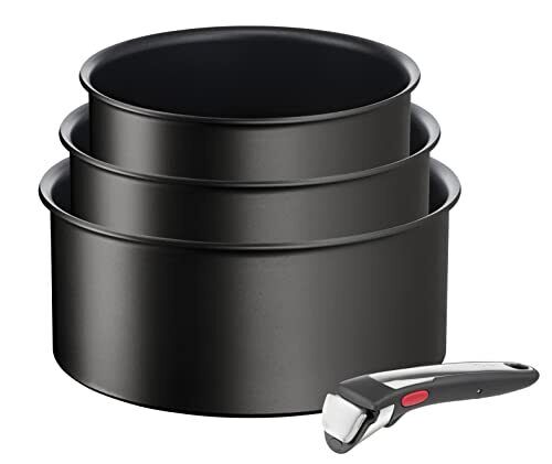 Tefal Ingenio Eco Resist On Batteria da 4 p, Impilabile, Induzione, (y0C)
