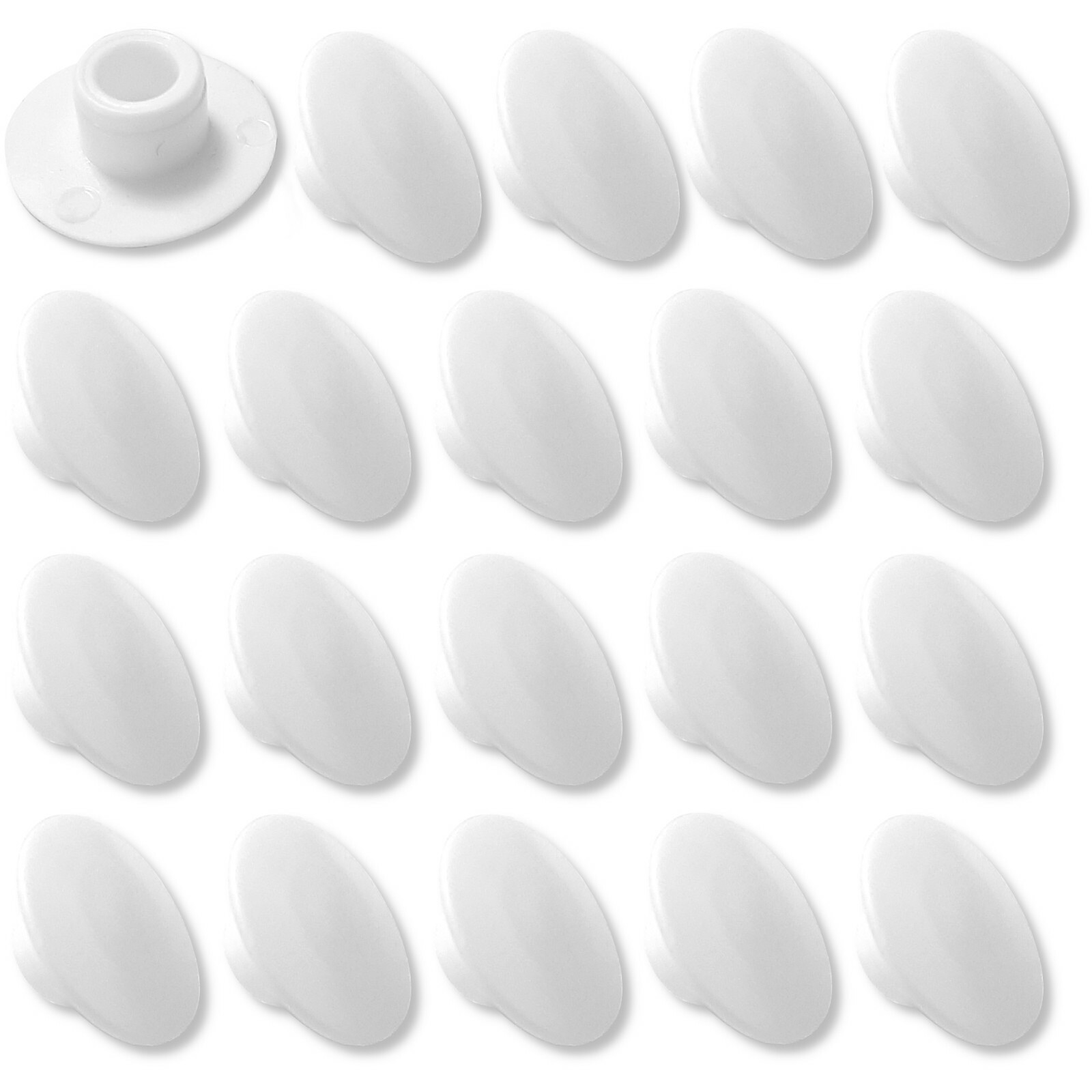 20x COPRIVITE TAPPO VITE M6 BRUGOLA ESAGONALE BIANCO PLASTICA CAPPUCCIO BULLONE